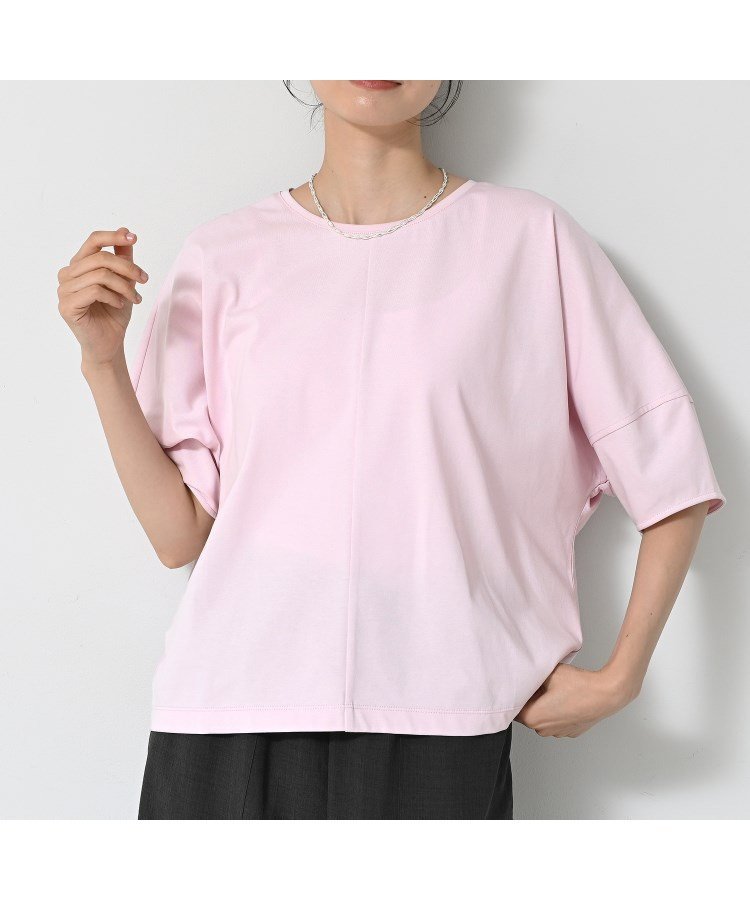 【デッサン/Dessin】の【二の腕カバー/UVカット】ランタンスリーブカットソー インテリア・キッズ・メンズ・レディースファッション・服の通販 founy(ファニー) 　ファッション　Fashion　レディースファッション　Fashion for Women　トップス・カットソー　Cut & Sew Tops　カットソー・ベーシックTシャツ　Cut-and-Sewn Tops / Stretch Tees & Basics　おすすめ　Recommended / Our Picks　スマート　Smart, Elegant　スリーブ　Sleeve, Long Sleeve / Short Sleeve　デニム　Denim, Jeans Material　トレンド　Trend, Trending Now　バランス　Balance, Style Balance　フレア　Flare, Flared　ボトム　Bottoms, Lower Wear　ライトピンク|ID: prp329100004820753 ipo3291000000035032304