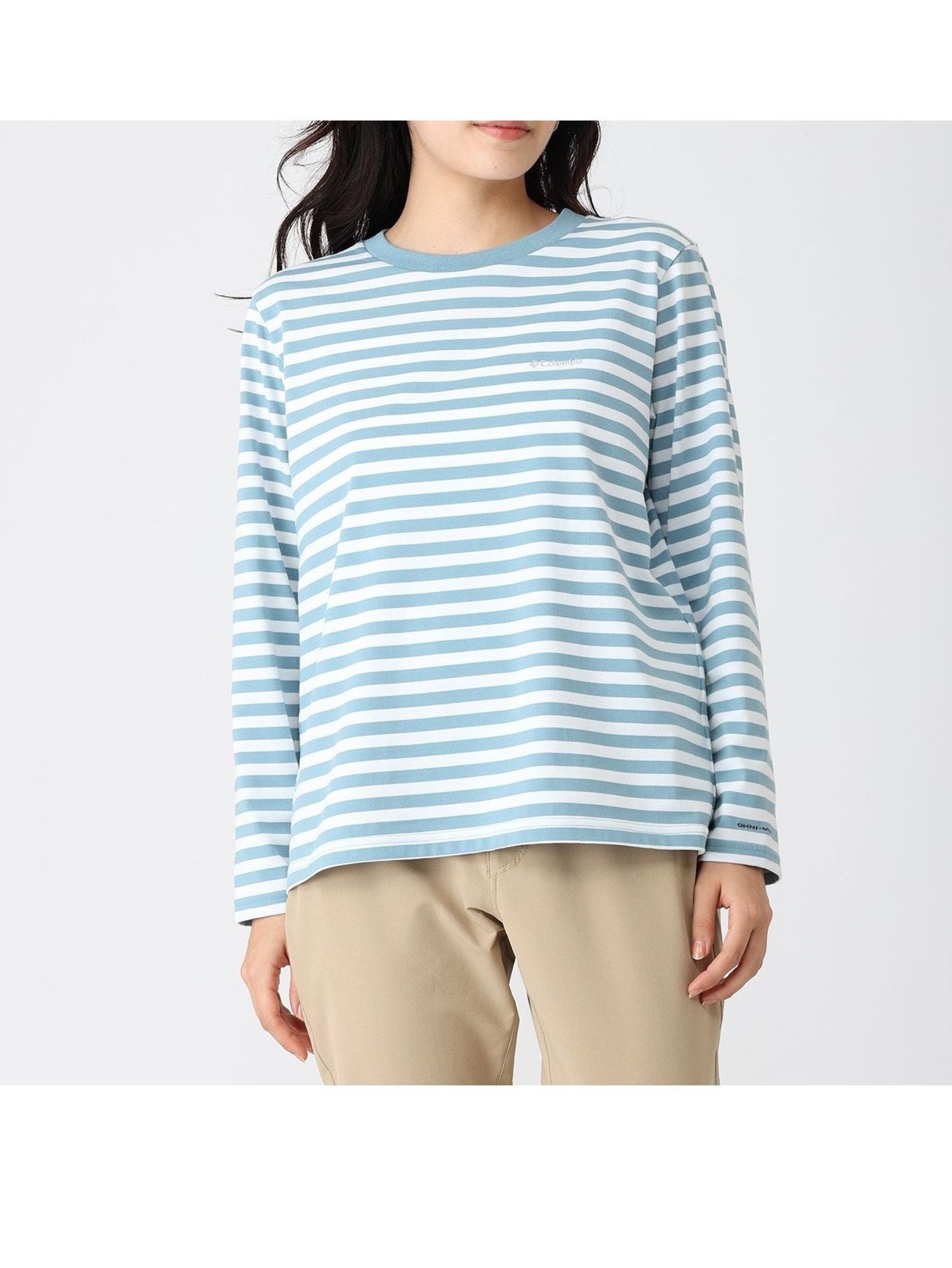 【コロンビア/Columbia】のColumbia/ ウィメンズクレストトゥーフォレストロングスリーブクルー /コロンビア インテリア・キッズ・メンズ・レディースファッション・服の通販 founy(ファニー) 　ファッション　Fashion　レディースファッション　Fashion for Women　アウトドア　Outdoor Clothing　スリーブ　Sleeve, Long Sleeve / Short Sleeve　フィット　Fit, Slim Fit　ボーダー　Border, Stripe　ロング　Long, Long-Length　ブルー[007001]|ID: prp329100004820763 ipo3291000000035032426