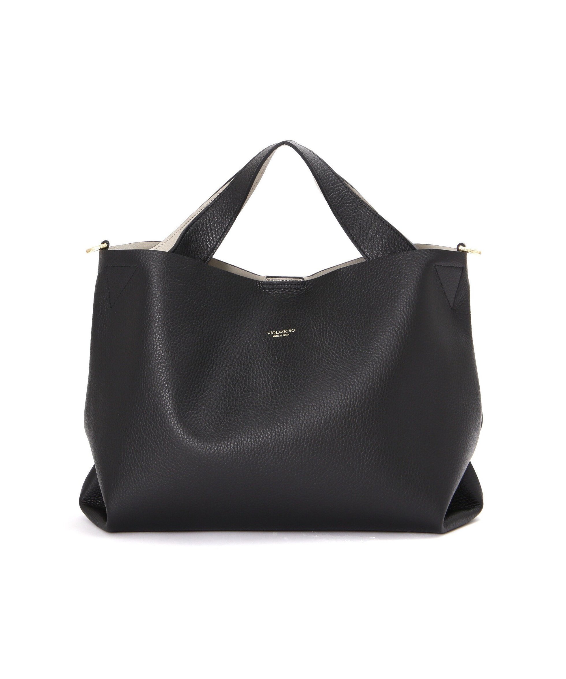 【ビーセカンド/B'2nd】のVIOLAd ORO (ヴィオラドーロ) イタリアンWフェイスレザートートバッグ/TRERO/V-1506 インテリア・キッズ・メンズ・レディースファッション・服の通販 founy(ファニー) 　ファッション　Fashion　レディースファッション　Fashion for Women　バッグ　Bags　フェイス　Face, Facial Design　エレガント 上品　Elegant　財布　Wallet, Purse　ブラック|ID: prp329100004820786 ipo3291000000035032706