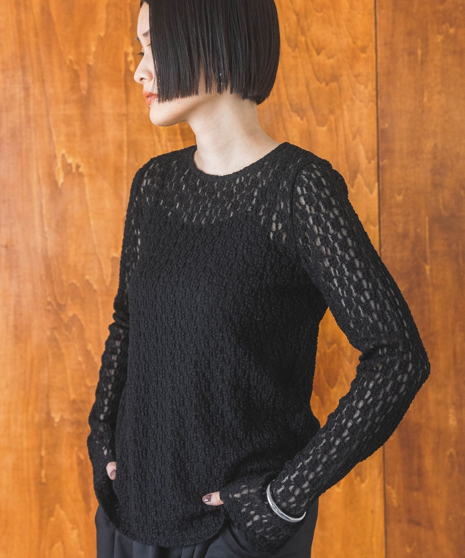 【アパートバイローリーズ/apart by lowrys】のレースカット_長袖 人気、トレンドファッション・服の通販 founy(ファニー) 　ファッション　Fashion　レディースファッション　Fashion for Women　トップス・カットソー　Cut & Sew Tops　おすすめ　Recommended / Our Picks　インナー　Innerwear　シンプル　Simple, Minimal　ビスチェ　Bustier, Corset Top　レース　Lace, Lace Fabric　長袖　Long Sleeve, Full Sleeve　 other-1|ID: prp329100004820792 ipo3291000000035032864