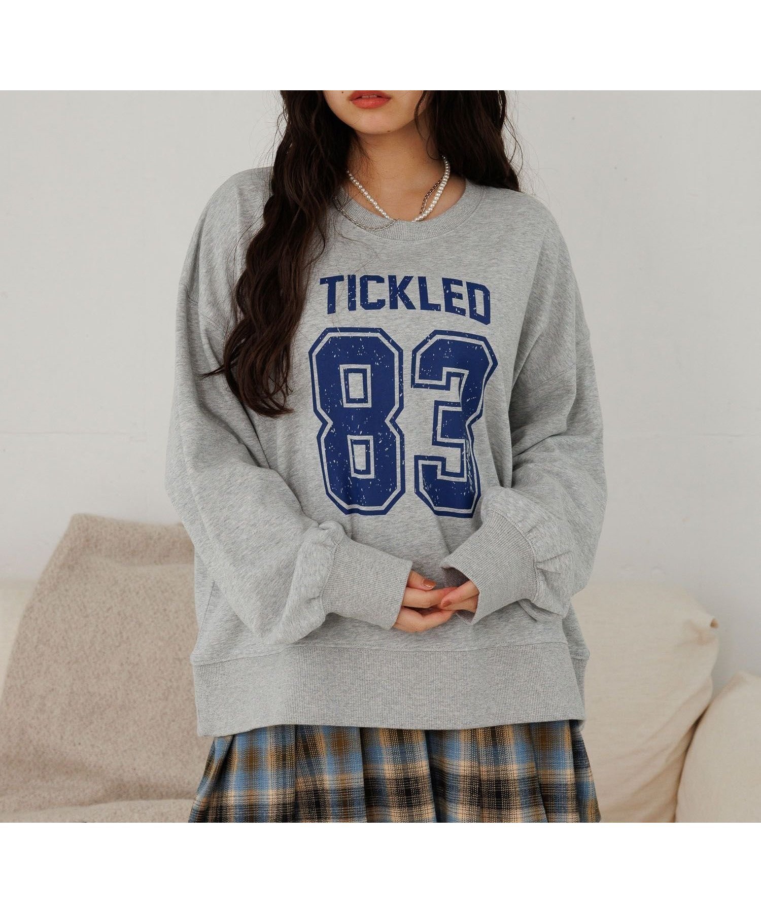 【レピピアルマリオ/repipi armario / KIDS】の【7デザイン】AcidWashルーズスウェット インテリア・キッズ・メンズ・レディースファッション・服の通販 founy(ファニー) 　ファッション　Fashion　キッズファッション　Fashion for Kids　おすすめ　Recommended / Our Picks　コーデュロイ　Corduroy, Cord Fabric　スウェット / スエット　Sweatshirt, Sweatwear　スニーカー　Sneakers, Trainers　デニム　Denim, Jeans Material　フリル　Frill, Ruffle　フロント　Front, Front Design　ボトム　Bottoms, Lower Wear　ルーズ　Loose, Oversized　ロング　Long, Long-Length　ヴィンテージ　Vintage Style　A/W・秋冬　Autumn/Winter　グレー×ナンバリング01|ID: prp329100004820829 ipo3291000000035033214