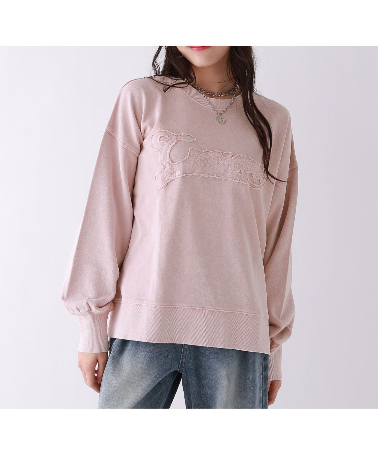 【レピピアルマリオ/repipi armario / KIDS】の【7デザイン】AcidWashルーズスウェット インテリア・キッズ・メンズ・レディースファッション・服の通販 founy(ファニー) 　ファッション　Fashion　キッズファッション　Fashion for Kids　おすすめ　Recommended / Our Picks　コーデュロイ　Corduroy, Cord Fabric　スウェット / スエット　Sweatshirt, Sweatwear　スニーカー　Sneakers, Trainers　デニム　Denim, Jeans Material　フリル　Frill, Ruffle　フロント　Front, Front Design　ボトム　Bottoms, Lower Wear　ルーズ　Loose, Oversized　ロング　Long, Long-Length　ヴィンテージ　Vintage Style　A/W・秋冬　Autumn/Winter　Acidピンク×ロゴ09|ID: prp329100004820829 ipo3291000000035033226