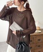 【ディスコート/Discoat】の【新色追加!/WEB限定】シアービッグプルオーバー 人気、トレンドファッション・服の通販 founy(ファニー) ファッション Fashion レディースファッション Fashion for Women トップス・カットソー Cut & Sew Tops カジュアルプルオーバー・ニットトップス Pullovers & Knit Tops / Casual Pullovers インナー Innerwear キャミ Camisole, Cami Top シアー Sheer, See-Through スリット Slit, Slit Detail ロング Long, Long-Length 長袖 Long Sleeve, Full Sleeve thumbnail ブラウン|ID: prp329100004820835 ipo3291000000035033270