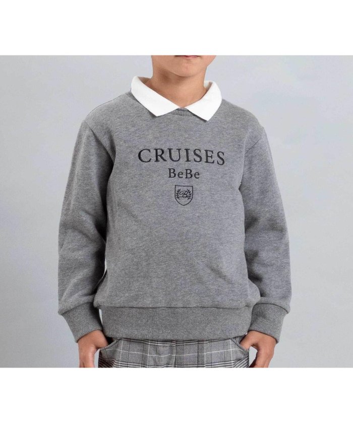 【ベベ オンライン ストア/BEBE ONLINE STORE / KIDS】のCRUISESロゴ刺しゅう襟付きトレーナー(100~150cm) インテリア・キッズ・メンズ・レディースファッション・服の通販 founy(ファニー) https://founy.com/ ファッション Fashion キッズファッション Fashion for Kids クラシカル Classical, Vintage-Inspired クール Cool, Chic コレクション Collection, Seasonal Line シンプル Simple, Minimal ジャケット Jacket, Outerwear トレーナー Sweatshirt, Trainer ベーシック Basic, Essential モノトーン Monotone, Black and White リボン Ribbon, Bow ワンポイント One Point, Statement Accent A/W・秋冬 Autumn/Winter おすすめ Recommended / Our Picks エレガント 上品 Elegant 2025年 2025 2025-2026秋冬・A/W Autumn/Winter 2025–26 AW25–26 |ID: prp329100004820848 ipo3291000000035117797