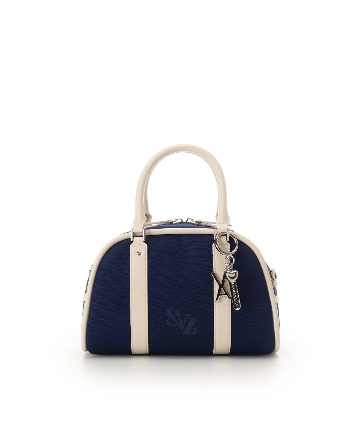 【サマンサ ベガ/SamanthaVega】のSAMANTHAVEGA*「VARZAR(バザール)」コラボコレクション ボストンバッグ インテリア・キッズ・メンズ・レディースファッション・服の通販 founy(ファニー) 　ファッション　Fashion　レディースファッション　Fashion for Women　バッグ　Bags　キャンバス　Canvas, Canvas Fabric　コラボ　Collaboration, Collab　ショルダー　Shoulder, Shoulder Strap　スペシャル　Special, Limited Edition　チャーム　Charm, Pendant　トレンド　Trend, Trending Now　フォルム　Silhouette, Form　フロント　Front, Front Design　プリント　Print, Printed Pattern　プレート　Plate, Dish　ボストン　Boston　ボストンバッグ　Boston Bag, Retro Bag　ポケット　Pocket, Pocket Detail　モチーフ　Motif, Design Theme　リボン　Ribbon, Bow　財布　Wallet, Purse　ネイビー|ID: prp329100004820889 ipo3291000000035033819