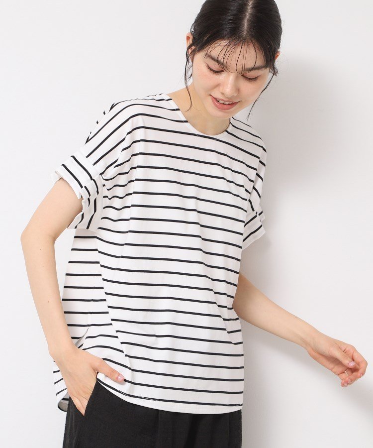 【デッサン/Dessin】の【洗える】袖タックデザインカットソー インテリア・キッズ・メンズ・レディースファッション・服の通販 founy(ファニー) 　ファッション　Fashion　レディースファッション　Fashion for Women　トップス・カットソー　Cut & Sew Tops　カットソー・ベーシックTシャツ　Cut-and-Sewn Tops / Stretch Tees & Basics　カットソー　Cut and Sewn Top　スマート　Smart, Elegant　ワイド　Wide, Wide Fit　夏　Summer　洗える　Machine Washable　ブラック|ID: prp329100004820892 ipo3291000000035033864