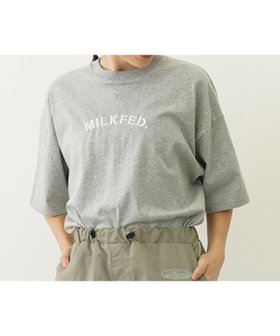 【ミルクフェド/MILKFED.】のEMBROIDERY ARCH STENCIL WIDE S/S TEE 人気、トレンドファッション・服の通販 founy(ファニー) ファッション Fashion レディースファッション Fashion for Women おすすめ Recommended / Our Picks フロント Front, Front Design ベーシック Basic, Essential 人気 Popular, Best Seller 半袖 Short Sleeve, Half Sleeve 夏 Summer S/S・春夏 SS, Spring/Summer, Warm Season |ID:prp329100004820938