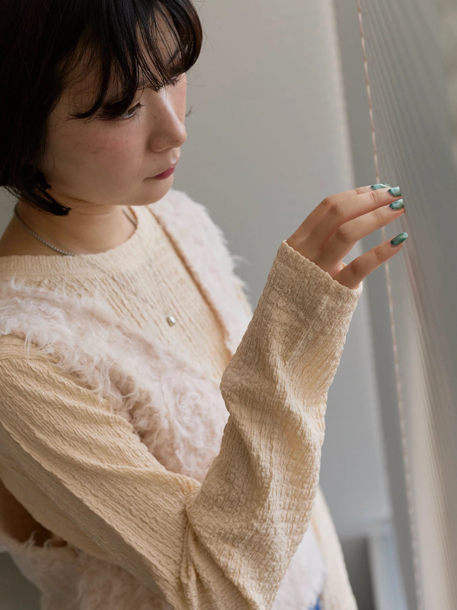 【サマンサモスモス/Samansa Mos2】のふくれジャカードクルーネックプルオーバー インテリア・キッズ・メンズ・レディースファッション・服の通販 founy(ファニー) 　ファッション　Fashion　レディースファッション　Fashion for Women　トップス・カットソー　Cut & Sew Tops　カジュアルプルオーバー・ニットトップス　Pullovers & Knit Tops / Casual Pullovers　インナー　Innerwear　シンプル　Simple, Minimal　ジャカード／ジャガード　Jacquard, Woven Pattern　デニム　Denim, Jeans Material　エレガント 上品　Elegant　キナリ|ID: prp329100004820952 ipo3291000000035034476