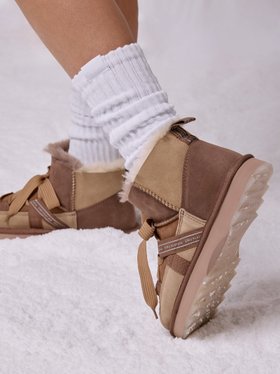 【エミュ オーストラリア/EMU Australia】の【EMU Australia】 Blurred Micro Patchwork ムートンブーツ 人気、トレンドファッション・服の通販 founy(ファニー) ファッション Fashion レディースファッション Fashion for Women 厚底 Platform Shoes トレンド Trend, Trending Now パッチワーク Patchwork, Mixed Fabric |ID:prp329100004820958