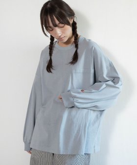 【アールエヌエーエヌ/RNA-N】のM2587 襟柄編みのBITロンT 人気、トレンドファッション・服の通販 founy(ファニー) ファッション Fashion レディースファッション Fashion for Women トップス・カットソー Cut & Sew Tops ロングTシャツ・Tシャツ Longline T-Shirts & Tees インナー Innerwear ヴィンテージ Vintage Style シンプル Simple, Minimal スリーブ Sleeve, Long Sleeve / Short Sleeve 長袖 Long Sleeve, Full Sleeve ビッグ Big, Oversized ポケット Pocket, Pocket Detail ルーズ Loose, Oversized ワンポイント One Point, Statement Accent |ID:prp329100004821029