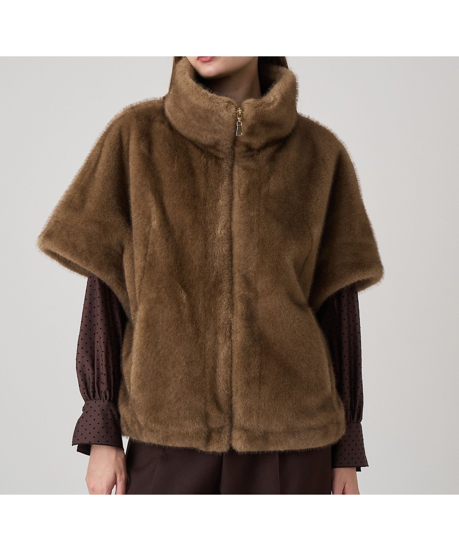 【アナイ/ANAYI】のフェイクミンクファージレ インテリア・キッズ・メンズ・レディースファッション・服の通販 founy(ファニー) 　ファッション　Fashion　レディースファッション　Fashion for Women　アウター　Coat / Outerwear Collection　トップス・カットソー　Cut & Sew Tops　ベスト&ジレ / 重ね着スタイル　Vests & Gilets　ショルダー　Shoulder, Shoulder Strap　スタンド　Stand Collar, Upright Stand　スマート　Smart, Elegant　スリーブ　Sleeve, Long Sleeve / Short Sleeve　雑誌　Magazine, Fashion Magazine　ドロップ　Drop Shoulder, Dropped Style　バランス　Balance, Style Balance　フェイクファー　Faux Fur, Imitation Fur　リアル　Real, Realistic　ロング　Long, Long-Length　A/W・秋冬　Autumn/Winter　再入荷　Restock / Back in Stock　mocha|ID: prp329100004821037 ipo3291000000035035587