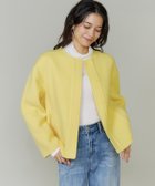 【イネド/INED】のノーカラーショートコート 人気、トレンドファッション・服の通販 founy(ファニー) ファッション Fashion レディースファッション Fashion for Women アウター Coat / Outerwear Collection コート・ロングコート・ピーコート Long Coats, Peacoats & More コンパクト Compact, Small Size ショルダー Shoulder, Shoulder Strap ショート Short, Short Length スマート Smart, Elegant ドロップ Drop Shoulder, Dropped Style ハンド Hand, Handmade バランス Balance, Style Balance フロント Front, Front Design ポケット Pocket, Pocket Detail メルトン Melton, Heavy Wool リラックス Relax, Relaxed Fit thumbnail イエロー|ID: prp329100004821039 ipo3291000000035035633