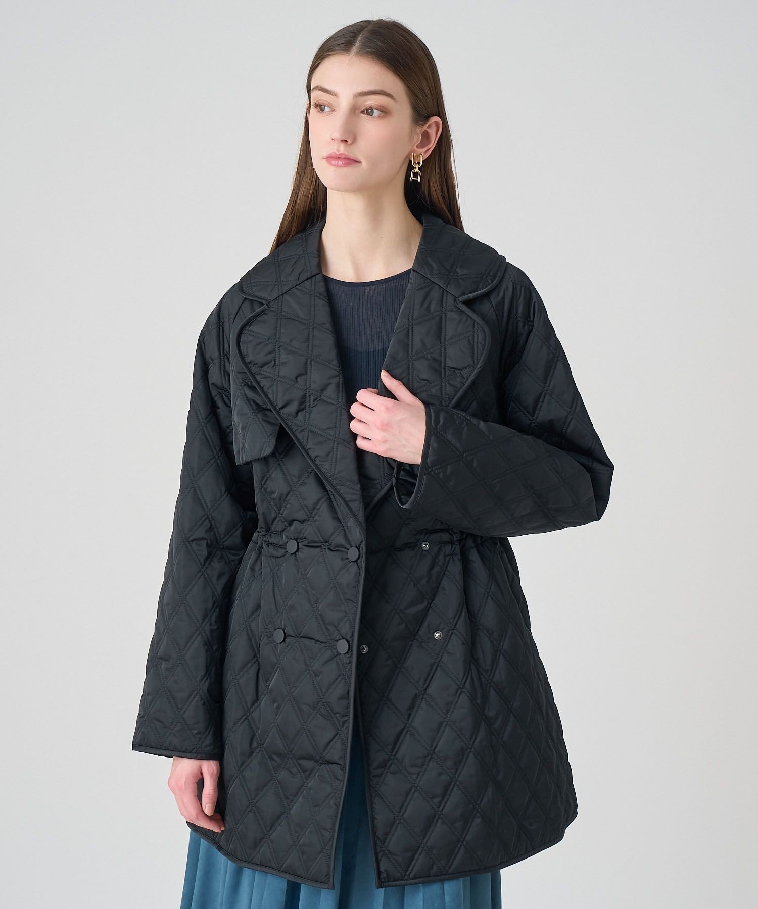 【アナイ/ANAYI】のキルティングテーラードロストコート インテリア・キッズ・メンズ・レディースファッション・服の通販 founy(ファニー) ファッション Fashion レディースファッション Fashion for Women アウター Coat / Outerwear Collection コート・ロングコート・ピーコート Long Coats, Peacoats & More キルティング Quilted, Quilting キルト Quilt, Quilted Fabric サテン Satin, Glossy Fabric シェイプ Shape, Slim Fit スマート Smart, Elegant ダブル Double, Double-Breasted ドット Polka Dot, Dot Pattern フラップ Flap, Flap Pocket フロント Front, Front Design 防寒 Cold Protection, Winter-Ready モダン Modern, Contemporary モチーフ Motif, Design Theme リボン Ribbon, Bow リラックス Relax, Relaxed Fit A/W・秋冬 Autumn/Winter 再入荷 Restock / Back in Stock black|ID: prp329100004821055 ipo3291000000035035832