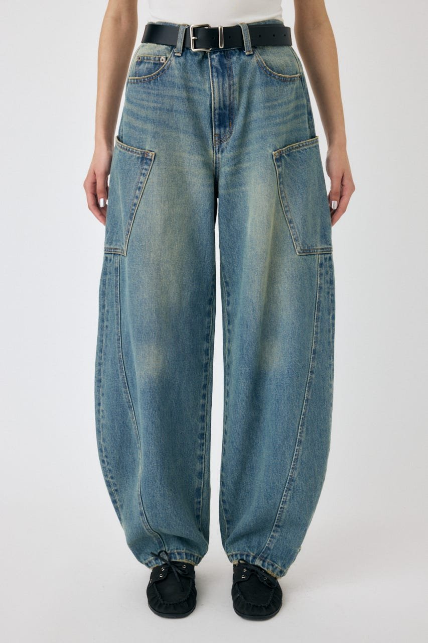 【マウジー/moussy】のNARROWED HEM コクーンストレート インテリア・キッズ・メンズ・レディースファッション・服の通販 founy(ファニー) 　ファッション　Fashion　レディースファッション　Fashion for Women　クラッシュ　Distressed, Crashed Style　コクーン　Cocoon, Cocoon Silhouette　シンプル　Simple, Minimal　ストレート　Straight, Straight Cut　ダメージ　Distressed, Destroyed　デニム　Denim, Jeans Material　トレンド　Trend, Trending Now　ドロップ　Drop Shoulder, Dropped Style　人気　Popular, Best Seller　バランス　Balance, Style Balance　ポケット　Pocket, Pocket Detail　ルーズ　Loose, Oversized　再入荷　Restock / Back in Stock　おすすめ　Recommended / Our Picks　BLU|ID: prp329100004821059 ipo3291000000035035875