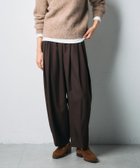 【ノーク/N.O.R.C】のウールライクボリュームドロストパンツ 人気、トレンドファッション・服の通販 founy(ファニー) ファッション Fashion レディースファッション Fashion for Women パンツ Pants & Trousers ギャザー Gathered, Ruffled ツイル Twist, Twisted Detail フロント Front, Front Design ランダム Random, Irregular 秋 Autumn thumbnail ブラウン|ID: prp329100004821060 ipo3291000000035035892