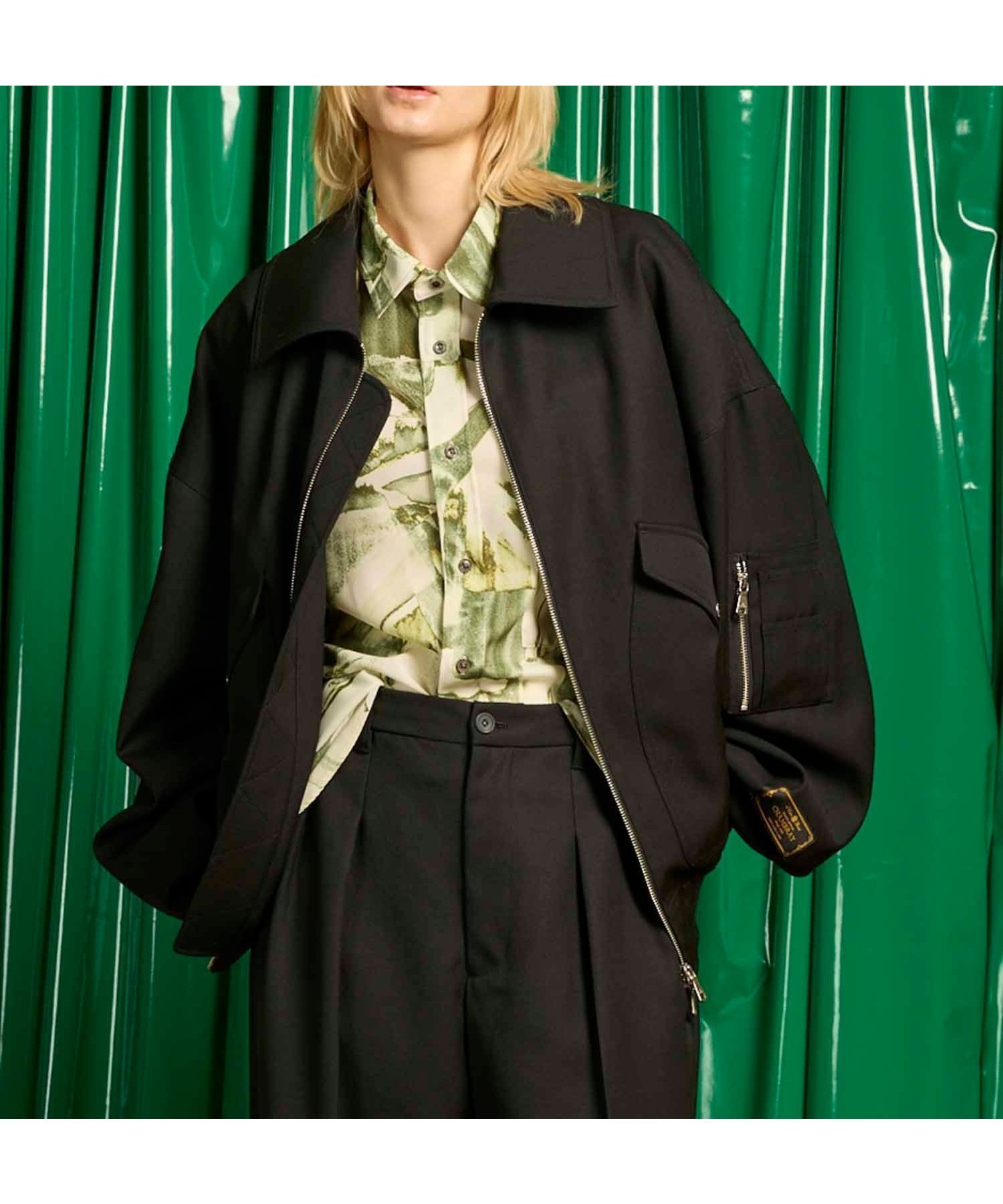 【メゾンスペシャル/MAISON SPECIAL】の4 Colors Chambray Washable Wool Prime-Over G-1 Flight Jacket インテリア・キッズ・メンズ・レディースファッション・服の通販 founy(ファニー) 　ファッション　Fashion　レディースファッション　Fashion for Women　アウター　Coat / Outerwear Collection　レディースジャケット・軽アウター　Jackets　キュプラ　Cupro, Eco Fabric　コレクション　Collection, Seasonal Line　抗菌　Antibacterial, Bacteria-Resistant　シャンブレー　Chambray, Denim-Like Fabric　ジャケット　Jacket, Outerwear　スタイリッシュ　Stylish, Fashionable　ドット　Polka Dot, Dot Pattern　パターン　Pattern, Design Print　ポケット　Pocket, Pocket Detail　エレガント 上品　Elegant　BLK|ID: prp329100004821063 ipo3291000000035035906