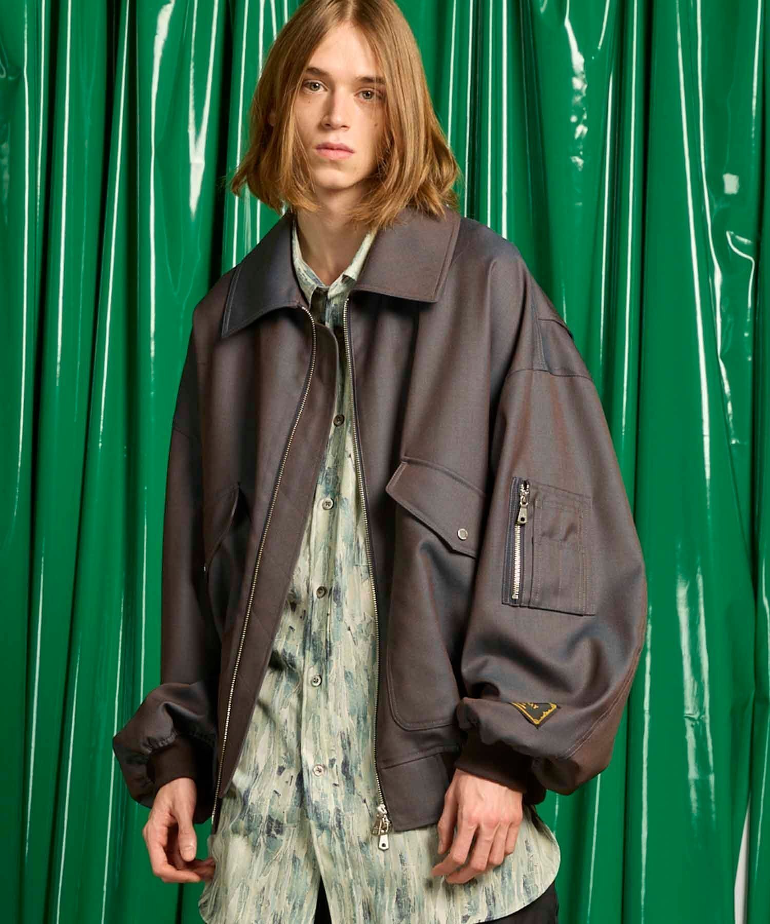 【メゾンスペシャル/MAISON SPECIAL】の4 Colors Chambray Washable Wool Prime-Over G-1 Flight Jacket インテリア・キッズ・メンズ・レディースファッション・服の通販 founy(ファニー) 　ファッション　Fashion　レディースファッション　Fashion for Women　アウター　Coat / Outerwear Collection　レディースジャケット・軽アウター　Jackets　キュプラ　Cupro, Eco Fabric　コレクション　Collection, Seasonal Line　抗菌　Antibacterial, Bacteria-Resistant　シャンブレー　Chambray, Denim-Like Fabric　ジャケット　Jacket, Outerwear　スタイリッシュ　Stylish, Fashionable　ドット　Polka Dot, Dot Pattern　パターン　Pattern, Design Print　ポケット　Pocket, Pocket Detail　エレガント 上品　Elegant　BLU|ID: prp329100004821063 ipo3291000000035035907