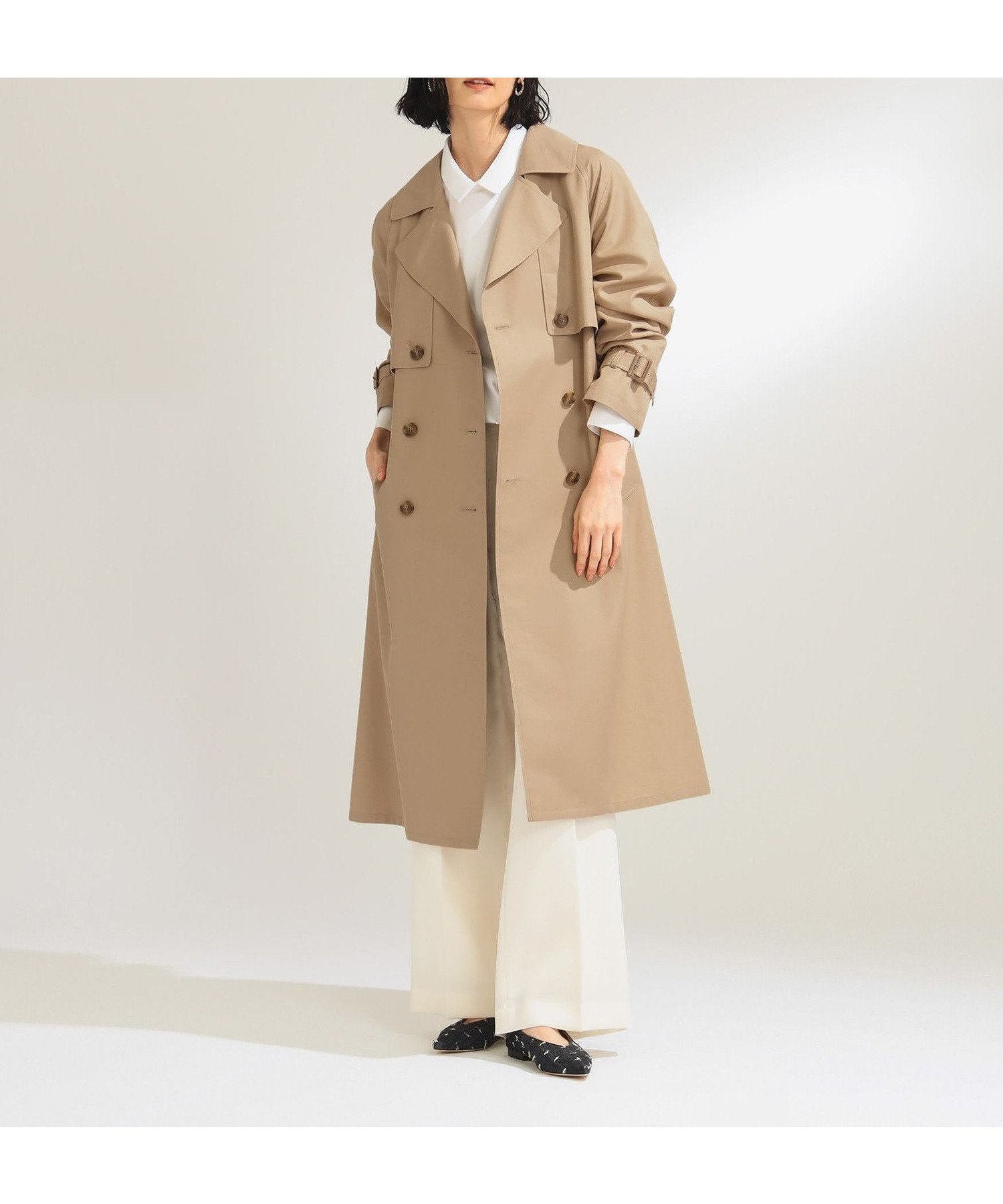 【デミルクス ビームス/Demi-Luxe BEAMS】のライト ツイル トレンチコート インテリア・キッズ・メンズ・レディースファッション・服の通販 founy(ファニー) 　ファッション　Fashion　レディースファッション　Fashion for Women　アウター　Coat / Outerwear Collection　コート・ロングコート・ピーコート　Long Coats, Peacoats & More　トレンチコート / 春秋の定番アウター　Trench Coats　ツイル　Twist, Twisted Detail　バランス　Balance, Style Balance　エレガント 上品　Elegant　定番　Standard, Basic Item　BEIGE|ID: prp329100004821070 ipo3291000000035035992