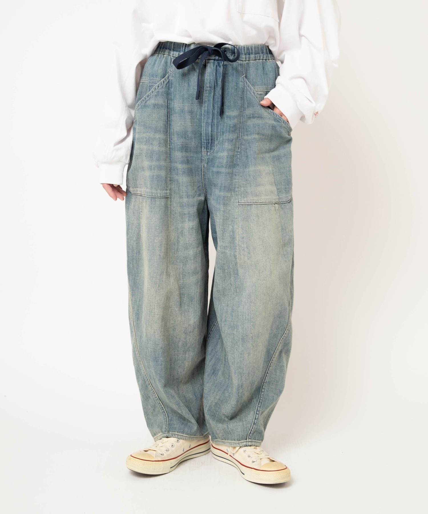 【アールエヌエーエヌ/RNA-N】のR4169 コックさんのアトリエパンツ URCH インテリア・キッズ・メンズ・レディースファッション・服の通販 founy(ファニー) 　ファッション　Fashion　レディースファッション　Fashion for Women　パンツ　Pants & Trousers　デニム　Denim, Jeans Material　バルーン　Balloon, Balloon Silhouette　ポケット　Pocket, Pocket Detail　リラックス　Relax, Relaxed Fit　インディゴブルー|ID: prp329100004821071 ipo3291000000035035994