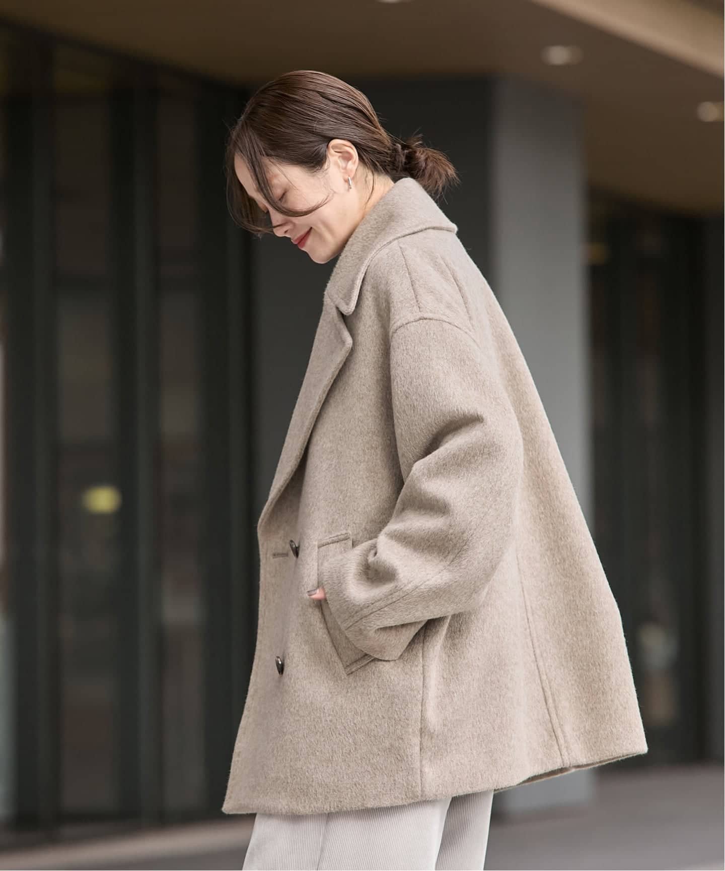 【ジャーナルスタンダード/JOURNAL STANDARD】のウールアンゴラビックテーラーコート インテリア・キッズ・メンズ・レディースファッション・服の通販 founy(ファニー) 　ファッション　Fashion　レディースファッション　Fashion for Women　アウター　Coat / Outerwear Collection　コート・ロングコート・ピーコート　Long Coats, Peacoats & More　おすすめ　Recommended / Our Picks　アンゴラ　Angora Knitwear　フラップ　Flap, Flap Pocket　ベーシック　Basic, Essential　ミドル　Middle Length, Mid Height　エレガント 上品　Elegant　ベージュ|ID: prp329100004821073 ipo3291000000035036026