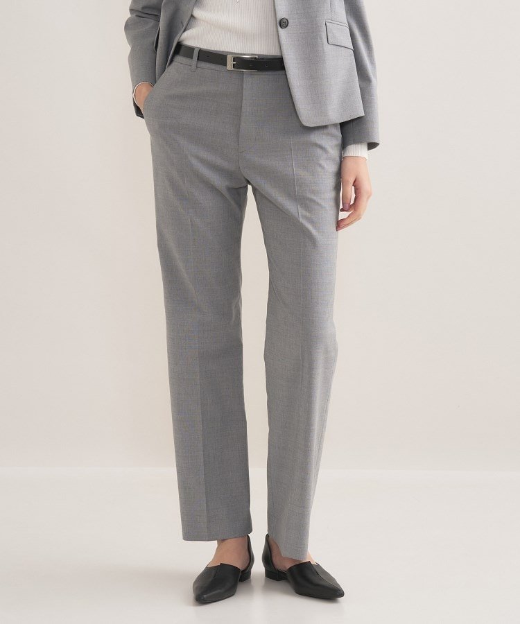 【インディヴィ/INDIVI】の【ウール混/スーツ】ストレートパンツ インテリア・キッズ・メンズ・レディースファッション・服の通販 founy(ファニー) 　ファッション　Fashion　レディースファッション　Fashion for Women　パンツ　Pants & Trousers　スーツ　Business Suits & Workwear　スーツパンツ・ドレスパンツ　Suit Pants / Office Trousers / Dress Pants　ストレッチ　Stretch, Stretchy Fabric　ストレート　Straight, Straight Cut　スマート　Smart, Elegant　スーツ　Suit, Formalwear　センター　Center, Center Line　バランス　Balance, Style Balance　フィット　Fit, Slim Fit　ポケット　Pocket, Pocket Detail　エレガント 上品　Elegant　ビジネス 仕事 通勤　Business / Work / Commuting　グレー|ID: prp329100004821077 ipo3291000000035036124