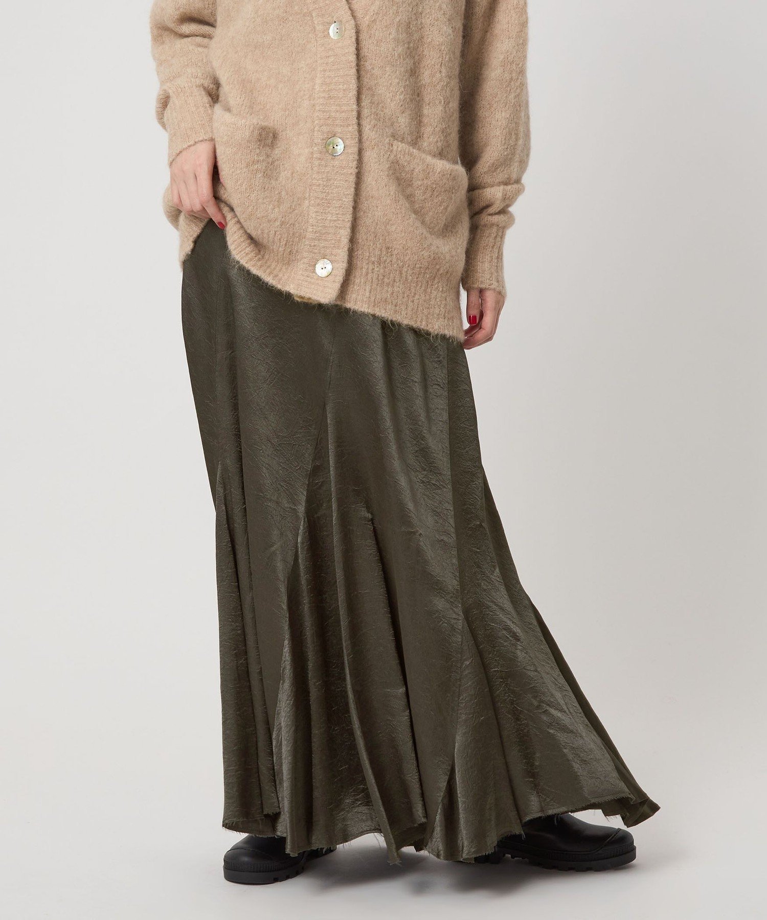 【ユナイテッドアローズ/UNITED ARROWS】の【別注】 GREYCHORD for conte ギャザー フレアスカート 人気、トレンドファッション・服の通販 founy(ファニー) 　ファッション　Fashion　レディースファッション　Fashion for Women　スカート　Skirts　Aライン・フレアスカート　A-Line & Flared Skirts　ギャザー　Gathered, Ruffled　サテン　Satin, Glossy Fabric　ドレープ　Drape, Draping Fabric　フレア　Flare, Flared　別注　Limited Edition, Custom Order　2022年　2022　2022 春夏 S/S　Spring/Summer 2022 SS22　エレガント 上品　Elegant　 other-1|ID: prp329100004821083 ipo3291000000035036175