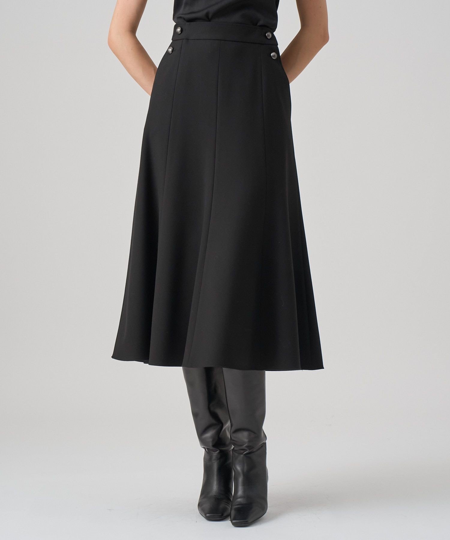 【アナイ/ANAYI】の裏起毛ツイルマーメイド スカート インテリア・キッズ・メンズ・レディースファッション・服の通販 founy(ファニー) 　ファッション　Fashion　レディースファッション　Fashion for Women　スカート　Skirts　アクリル　Acrylic Material　ジャケット　Jacket, Outerwear　ストレッチ　Stretch, Stretchy Fabric　スマート　Smart, Elegant　ツイル　Twist, Twisted Detail　バランス　Balance, Style Balance　フォルム　Silhouette, Form　ポケット　Pocket, Pocket Detail　冬　Winter / This Winter　再入荷　Restock / Back in Stock　black|ID: prp329100004821088 ipo3291000000035036219