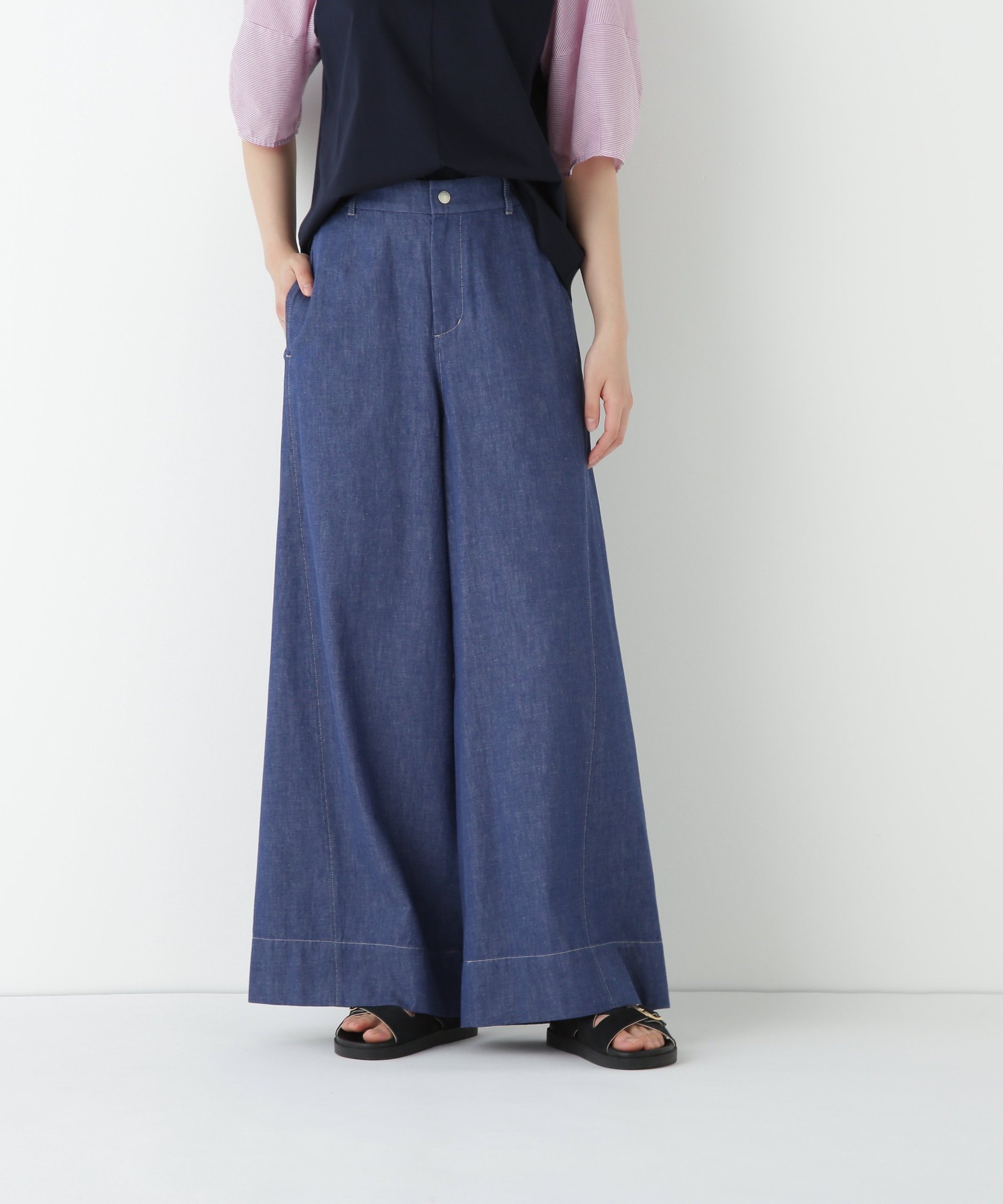 【ヒューマンウーマン/HUMAN WOMAN】のライトオンスデニムツイストバギーパンツ 人気、トレンドファッション・服の通販 founy(ファニー) 　ファッション　Fashion　レディースファッション　Fashion for Women　パンツ　Pants & Trousers　おすすめ　Recommended / Our Picks　スタンダード　Standard, Basic　セットアップ　Set-Up, Coordinated Outfit　ツイスト　Tweed, Tweed Fabric　デニム　Denim, Jeans Material　 other-1|ID: prp329100004821095 ipo3291000000035036323