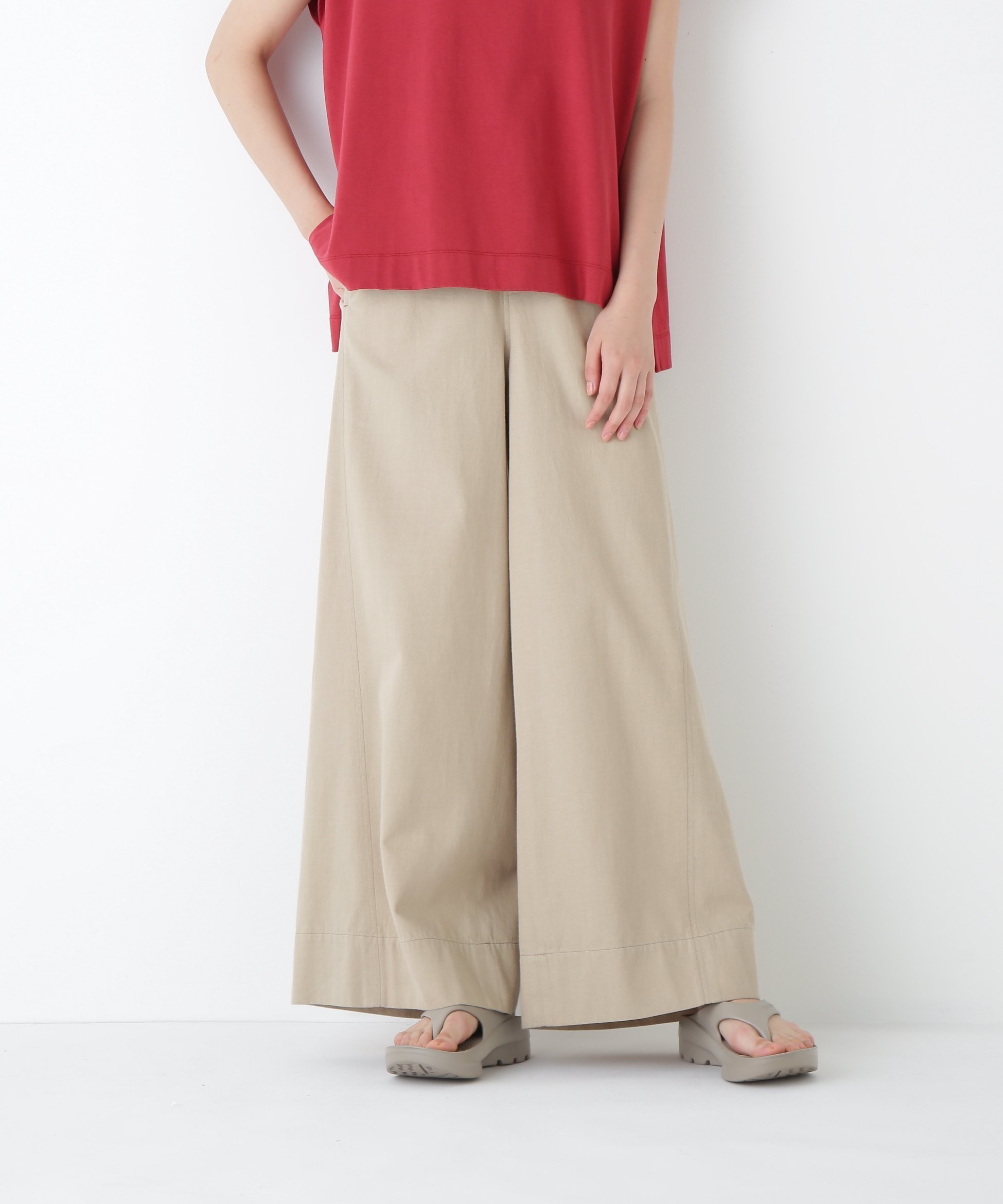 【ヒューマンウーマン/HUMAN WOMAN】のライトオンスデニムツイストバギーパンツ インテリア・キッズ・メンズ・レディースファッション・服の通販 founy(ファニー) 　ファッション　Fashion　レディースファッション　Fashion for Women　パンツ　Pants & Trousers　おすすめ　Recommended / Our Picks　スタンダード　Standard, Basic　セットアップ　Set-Up, Coordinated Outfit　ツイスト　Tweed, Tweed Fabric　デニム　Denim, Jeans Material　ベージュ|ID: prp329100004821095 ipo3291000000035036329