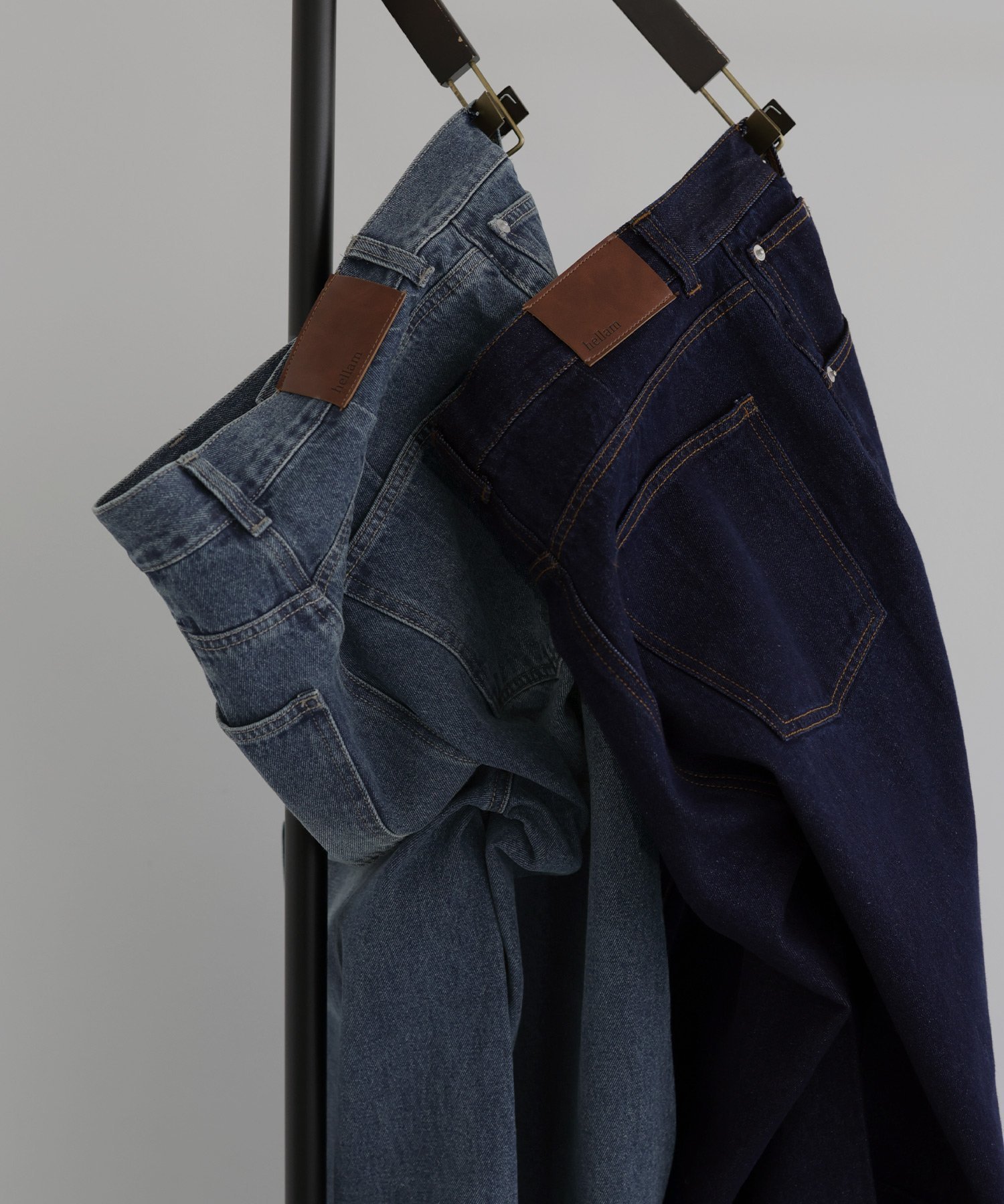 【ヘラム/hellam】のアシメカーブデニムパンツ インテリア・キッズ・メンズ・レディースファッション・服の通販 founy(ファニー) 　ファッション　Fashion　レディースファッション　Fashion for Women　パンツ　Pants & Trousers　デニムパンツ・ジーンズ・美脚デニム　Denim Jeans & Pants　デニム　Denim, Jeans Material　インディゴブルー|ID: prp329100004821097 ipo3291000000035036333