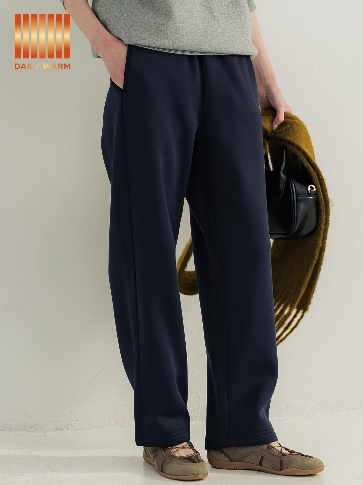 【コカ/COCA】の【DAILY WARM】裏起毛カーブパンツ 人気、トレンドファッション・服の通販 founy(ファニー) 　ファッション　Fashion　レディースファッション　Fashion for Women　パンツ　Pants & Trousers　シンプル　Simple, Minimal　スウェット / スエット　Sweatshirt, Sweatwear　スニーカー　Sneakers, Trainers　定番　Standard, Basic Item　人気　Popular, Best Seller　バランス　Balance, Style Balance　ボトム　Bottoms, Lower Wear　ポケット　Pocket, Pocket Detail　防寒　Cold Protection, Winter-Ready　リラックス　Relax, Relaxed Fit　ロング　Long, Long-Length　冬　Winter / This Winter　エレガント 上品　Elegant　2025年　2025　2025-2026秋冬・A/W　Autumn/Winter 2025–26 AW25–26　 other-1|ID: prp329100004821099 ipo3291000000035036340