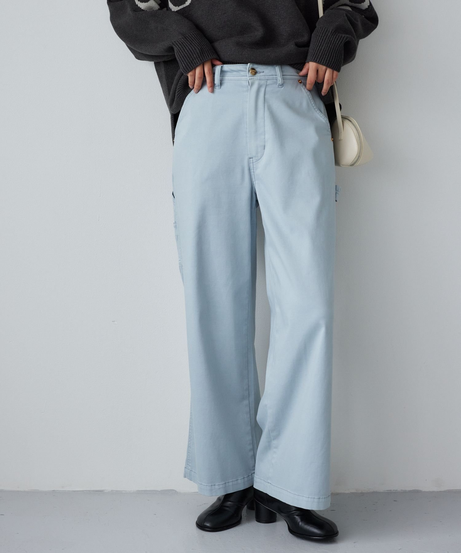 【バンヤードストーム/BARNYARDSTORM】の【新色追加】PICCADILLY別注 / ペインターワイドパンツ インテリア・キッズ・メンズ・レディースファッション・服の通販 founy(ファニー) 　ファッション　Fashion　レディースファッション　Fashion for Women　パンツ　Pants & Trousers　サテン　Satin, Glossy Fabric　ジーンズ　Jeans, Denim Pants　スタイリッシュ　Stylish, Fashionable　ストレッチ　Stretch, Stretchy Fabric　スリム　Slim, Slim Fit　トレンド　Trend, Trending Now　フランス　France, French　フレンチ　French, French Style　別注　Limited Edition, Custom Order　ルーズ　Loose, Oversized　エレガント 上品　Elegant　ライトグレー|ID: prp329100004821101 ipo3291000000035036374