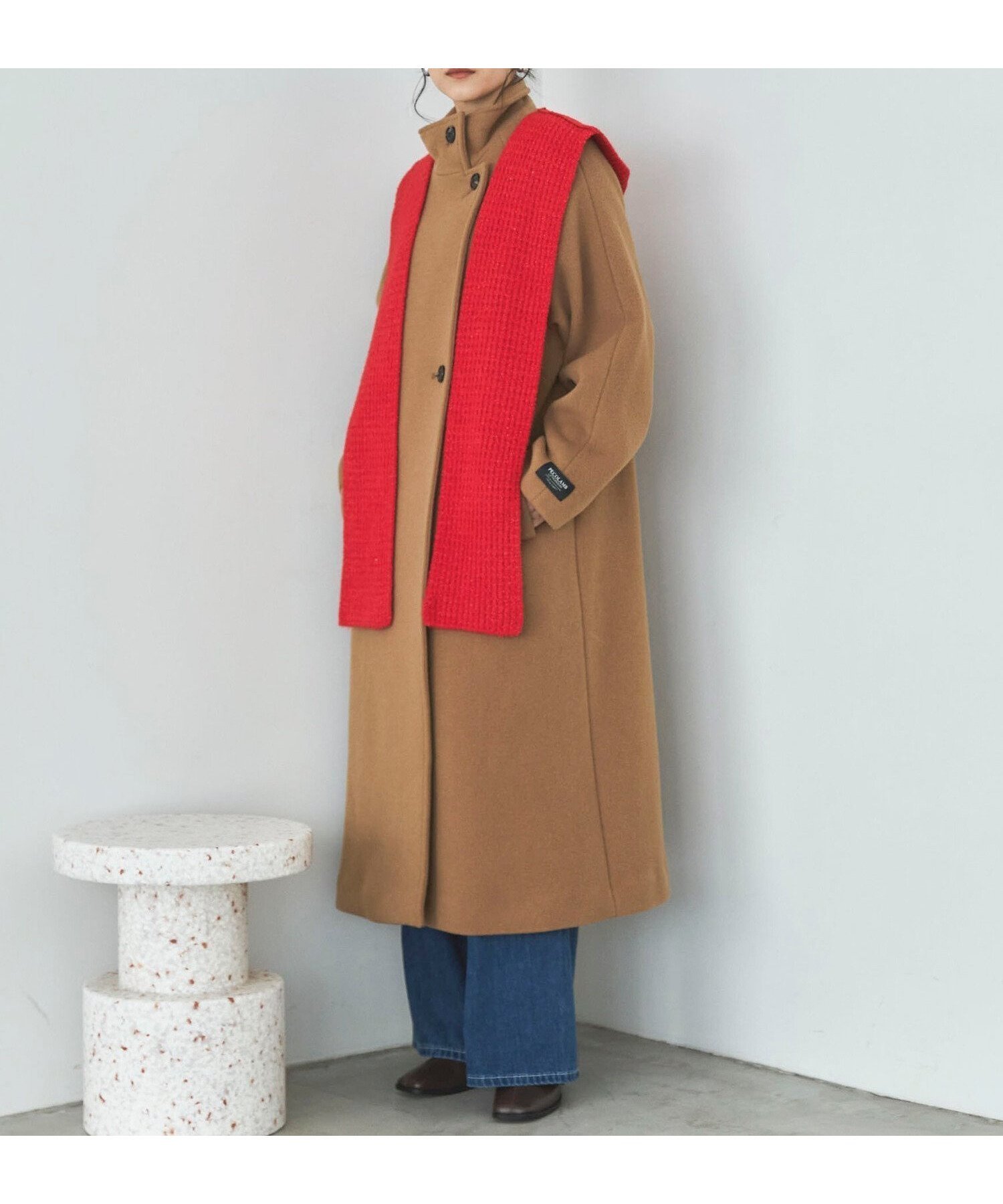 【ドゥ アルシーヴ/Doux archives】のスタンドカラーコート インテリア・キッズ・メンズ・レディースファッション・服の通販 founy(ファニー) 　ファッション　Fashion　レディースファッション　Fashion for Women　アウター　Coat / Outerwear Collection　コート・ロングコート・ピーコート　Long Coats, Peacoats & More　スタンド　Stand Collar, Upright Stand　チェスター　Chester, Chester Coat　定番　Standard, Basic Item　人気　Popular, Best Seller　フォーマル　Formal, Dressy　ビジネス 仕事 通勤　Business / Work / Commuting　CAMEL|ID: prp329100004821115 ipo3291000000035036580