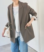 【スピック&スパン/Spick & Span】の《新色有り / 追加 》プレーンウィーブダブルブレストジャケット 人気、トレンドファッション・服の通販 founy(ファニー) ファッション Fashion レディースファッション Fashion for Women アウター Coat / Outerwear Collection レディースジャケット・軽アウター Jackets ジャケット Jacket, Outerwear thumbnail カーキ|ID: prp329100004821120 ipo3291000000035036644