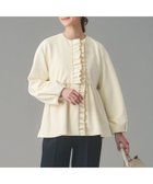 【ユナイテッドアローズ/UNITED ARROWS】のSPONGY フリル ペプラム ジャケット OFF WHITE|ID:prp329100004821135