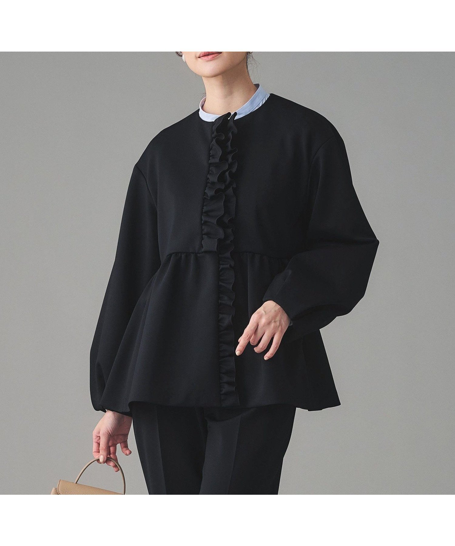 【ユナイテッドアローズ/UNITED ARROWS】のSPONGY フリル ペプラム ジャケット 人気、トレンドファッション・服の通販 founy(ファニー) 　ファッション　Fashion　レディースファッション　Fashion for Women　アウター　Coat / Outerwear Collection　レディースジャケット・軽アウター　Jackets　アシンメトリー　Asymmetrical Style　ギャザー　Gathered, Ruffled　吸水　Absorbent, Quick-Dry　ジャケット　Jacket, Outerwear　ストレッチ　Stretch, Stretchy Fabric　セットアップ　Set-Up, Coordinated Outfit　タイトスカート　Pencil Skirt, Tight Skirt　タートルネック　Turtleneck, High Neck　デニム　Denim, Jeans Material　ドット　Polka Dot, Dot Pattern　人気　Popular, Best Seller　フリル　Frill, Ruffle　フロント　Front, Front Design　ベスト　Vest, Waistcoat　ペプラム　Peplum, Flared Hem　ワイド　Wide, Wide Fit　セレモニー　Ceremony　ビジネス 仕事 通勤　Business / Work / Commuting　 other-1|ID: prp329100004821135 ipo3291000000036216114