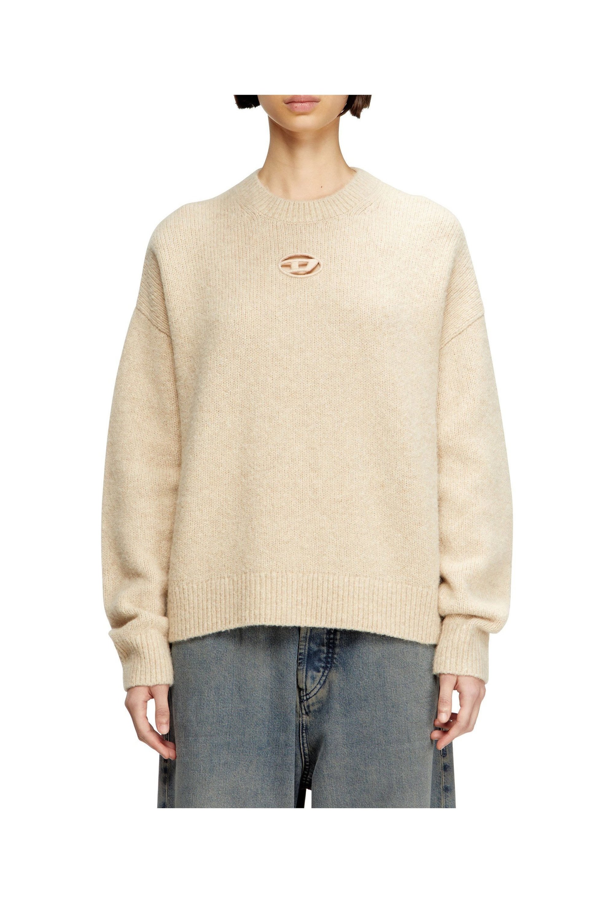 【ディーゼル/DIESEL】のウィメンズ プルオーバーニット M-AREETA インテリア・キッズ・メンズ・レディースファッション・服の通販 founy(ファニー) 　ファッション　Fashion　レディースファッション　Fashion for Women　トップス・カットソー　Cut & Sew Tops　ニット　Knit Tops & Sweaters　カジュアルプルオーバー・ニットトップス　Pullovers & Knit Tops / Casual Pullovers　スラックス　Slacks, Dress Pants　デニム　Denim, Jeans Material　ベージュ系その他|ID: prp329100004821141 ipo3291000000035036903