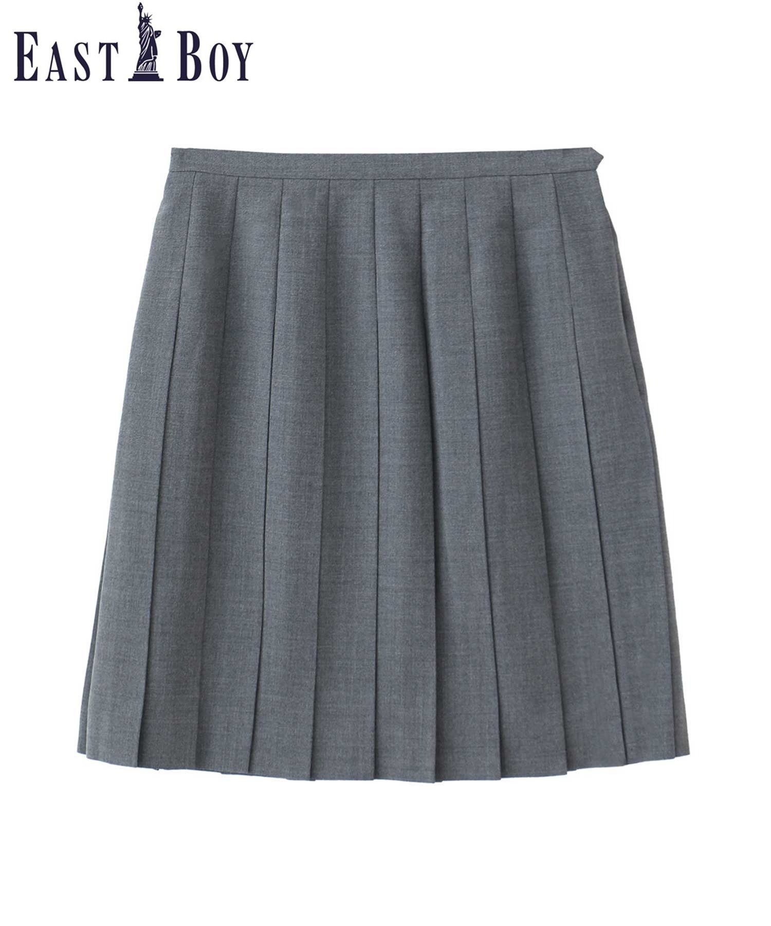 【イーストボーイ/EASTBOY】のスカート 無地 48cm丈 ウォッシャブル 女子 制服 学生服 中学生 高校生 スクール インテリア・キッズ・メンズ・レディースファッション・服の通販 founy(ファニー) 　ファッション　Fashion　レディースファッション　Fashion for Women　スカート　Skirts　ウォッシャブル　Machine Washable　タンブラー　Tumbler, Travel Mug　プリーツ　Pleats, Pleated　ポケット　Pocket, Pocket Detail　無地　Plain, Solid Color　おすすめ　Recommended / Our Picks　ライトグレー|ID: prp329100004821142 ipo3291000000035036908