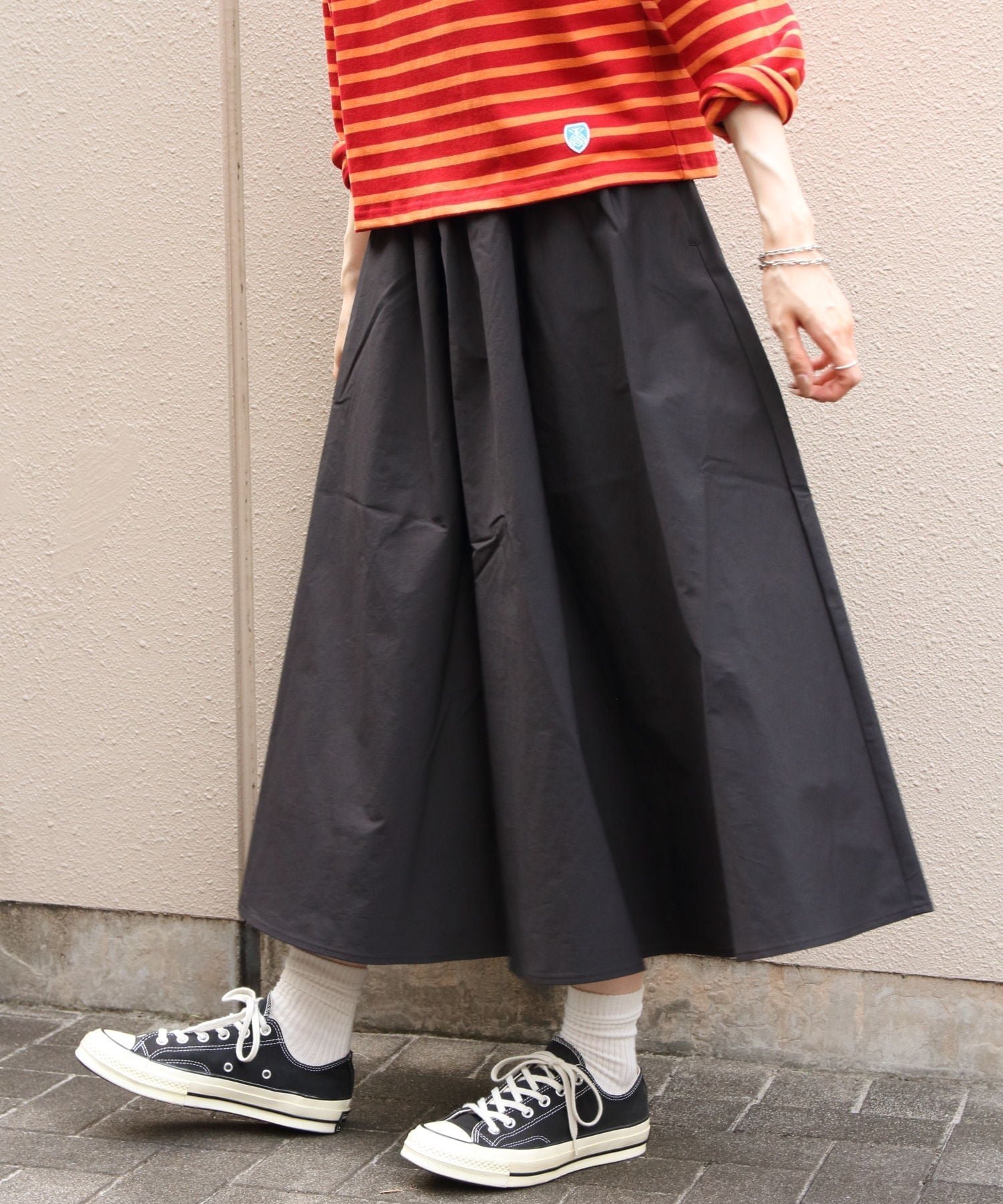 【ステップス/STEPS】のORCIVAL/ORCIVAL/WAIST GATHERED SKIRT インテリア・キッズ・メンズ・レディースファッション・服の通販 founy(ファニー) 　ファッション　Fashion　レディースファッション　Fashion for Women　スカート　Skirts　シューズ　Shoes, Footwear　スニーカー　Sneakers, Trainers　フラット　Flat, Flat Shoes　ベーシック　Basic, Essential　BLACK|ID: prp329100004821158 ipo3291000000035037072