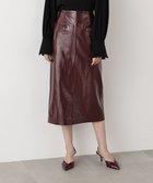 【ピンキーアンドダイアン/Pinky&Dianne】のジップアクセントミディスカート 人気、トレンドファッション・服の通販 founy(ファニー) ファッション Fashion レディースファッション Fashion for Women スカート Skirts サテン Satin, Glossy Fabric シンプル Simple, Minimal ストレッチ Stretch, Stretchy Fabric ダブル Double, Double-Breasted フェイクレザー Faux Leather, PU Leather ポケット Pocket, Pocket Detail エレガント 上品 Elegant thumbnail ボルドー|ID: prp329100004821168 ipo3291000000035037140