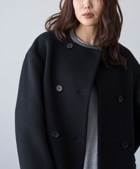 【コーエン/COEN】の【RONEL】ノーカラーウールコート 人気、トレンドファッション・服の通販 founy(ファニー) ファッション Fashion レディースファッション Fashion for Women アウター Coat / Outerwear Collection コート・ロングコート・ピーコート Long Coats, Peacoats & More コンパクト Compact, Small Size ショルダー Shoulder, Shoulder Strap ダブル Double, Double-Breasted ドロップ Drop Shoulder, Dropped Style バランス Balance, Style Balance ボトム Bottoms, Lower Wear ミドル Middle Length, Mid Height おすすめ Recommended / Our Picks エレガント 上品 Elegant |ID:prp329100004821177