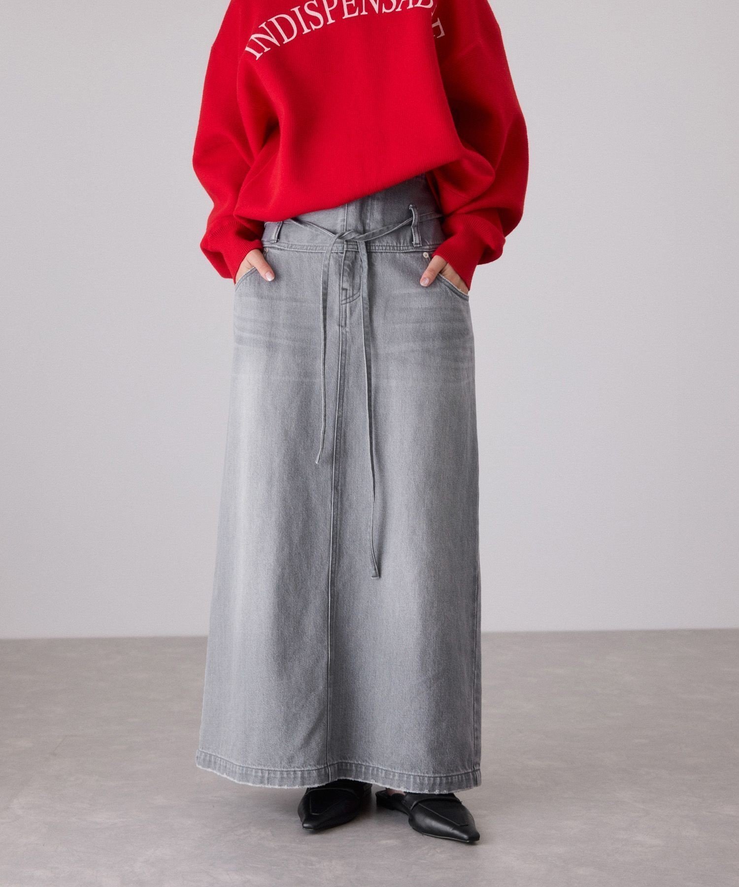 【アダム エ ロペ/ADAM ET ROPE'】のローウエストデニムスカート 人気、トレンドファッション・服の通販 founy(ファニー) 　ファッション　Fashion　レディースファッション　Fashion for Women　スカート　Skirts　デニムスカート・カジュアルスカート　Denim Skirts　切替　Switching, Contrast Panel　ツイル　Twist, Twisted Detail　デニム　Denim, Jeans Material　フィット　Fit, Slim Fit　フロント　Front, Front Design　ポケット　Pocket, Pocket Detail　ユーズド　Used, Vintage-Look　ヨーク　Yoke, Yoke Design　リラックス　Relax, Relaxed Fit　ルーズ　Loose, Oversized　ループ　Loop, Loop Knit　A/W・秋冬　Autumn/Winter　おすすめ　Recommended / Our Picks　エレガント 上品　Elegant　2026年　2026　 other-1|ID: prp329100004821178 ipo3291000000035037280