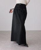 【アダム エ ロペ/ADAM ET ROPE'】のローウエストデニムスカート 人気、トレンドファッション・服の通販 founy(ファニー) ファッション Fashion レディースファッション Fashion for Women スカート Skirts デニムスカート・カジュアルスカート Denim Skirts 切替 Switching, Contrast Panel ツイル Twist, Twisted Detail デニム Denim, Jeans Material フィット Fit, Slim Fit フロント Front, Front Design ポケット Pocket, Pocket Detail ユーズド Used, Vintage-Look ヨーク Yoke, Yoke Design リラックス Relax, Relaxed Fit ルーズ Loose, Oversized ループ Loop, Loop Knit A/W・秋冬 Autumn/Winter おすすめ Recommended / Our Picks エレガント 上品 Elegant 2026年 2026 thumbnail ブラック(01)|ID: prp329100004821178 ipo3291000000035037282