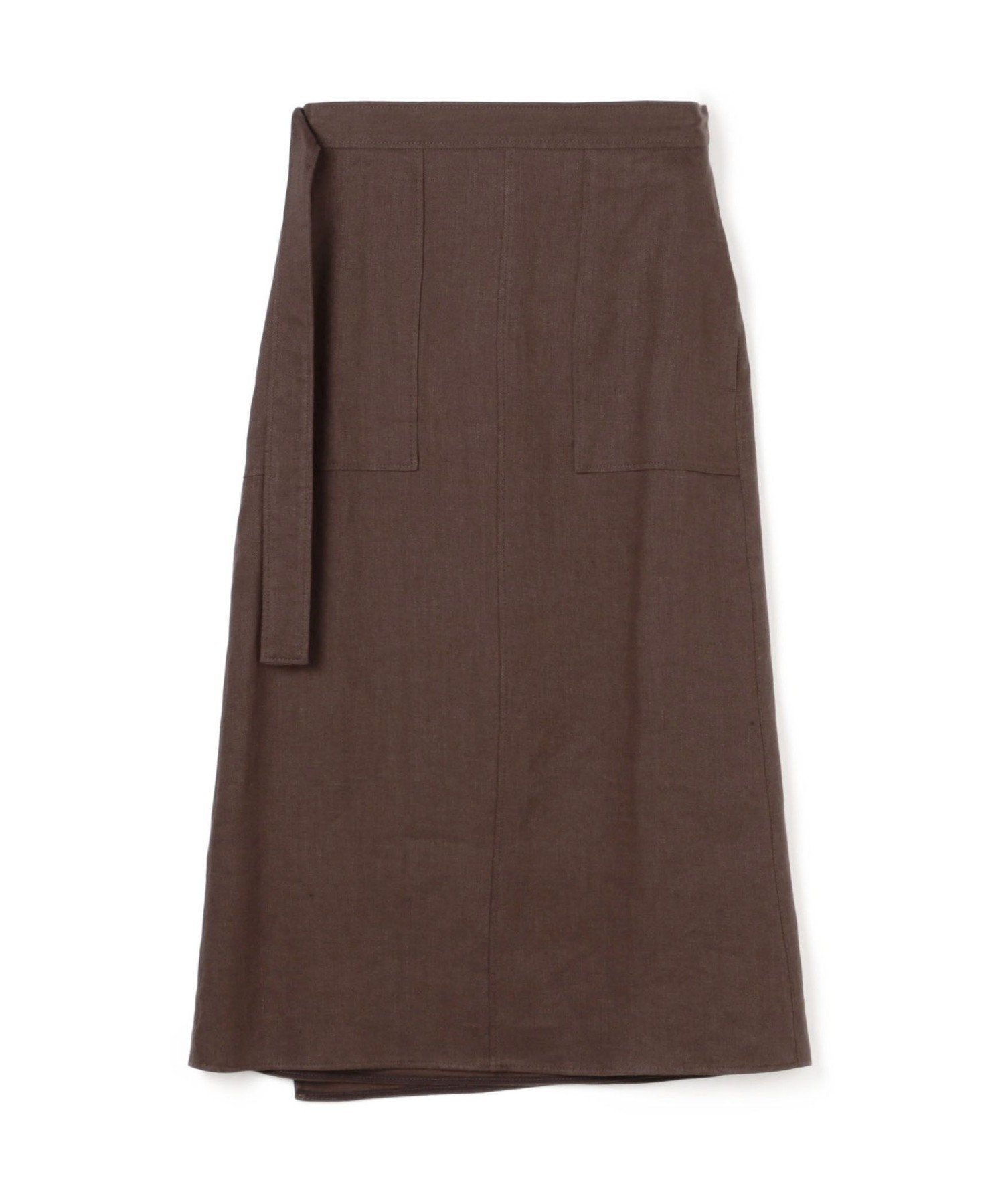 【トゥモローランド/TOMORROWLAND】のリネンツイル エプロンスカート インテリア・キッズ・メンズ・レディースファッション・服の通販 founy(ファニー) 　ファッション　Fashion　レディースファッション　Fashion for Women　スカート　Skirts　おすすめ　Recommended / Our Picks　セットアップ　Set-Up, Coordinated Outfit　リネン　Linen, Linen Fabric　リラックス　Relax, Relaxed Fit　49 ダークブラウン|ID: prp329100004821185 ipo3291000000035037407