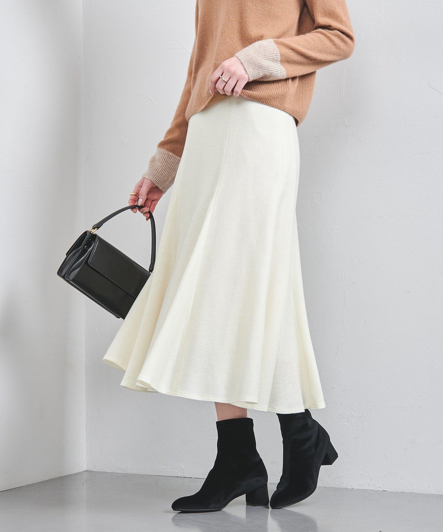 【ユナイテッドアローズ/UNITED ARROWS】のバランサー フレアスカート インテリア・キッズ・メンズ・レディースファッション・服の通販 founy(ファニー) 　ファッション　Fashion　レディースファッション　Fashion for Women　スカート　Skirts　Aライン・フレアスカート　A-Line & Flared Skirts　フィット　Fit, Slim Fit　フレア　Flare, Flared　リブニット　Rib Knit, Ribbed Knit　アウトレット　Outlet / Clearance　おすすめ　Recommended / Our Picks　OFF WHITE|ID: prp329100004821186 ipo3291000000035037413