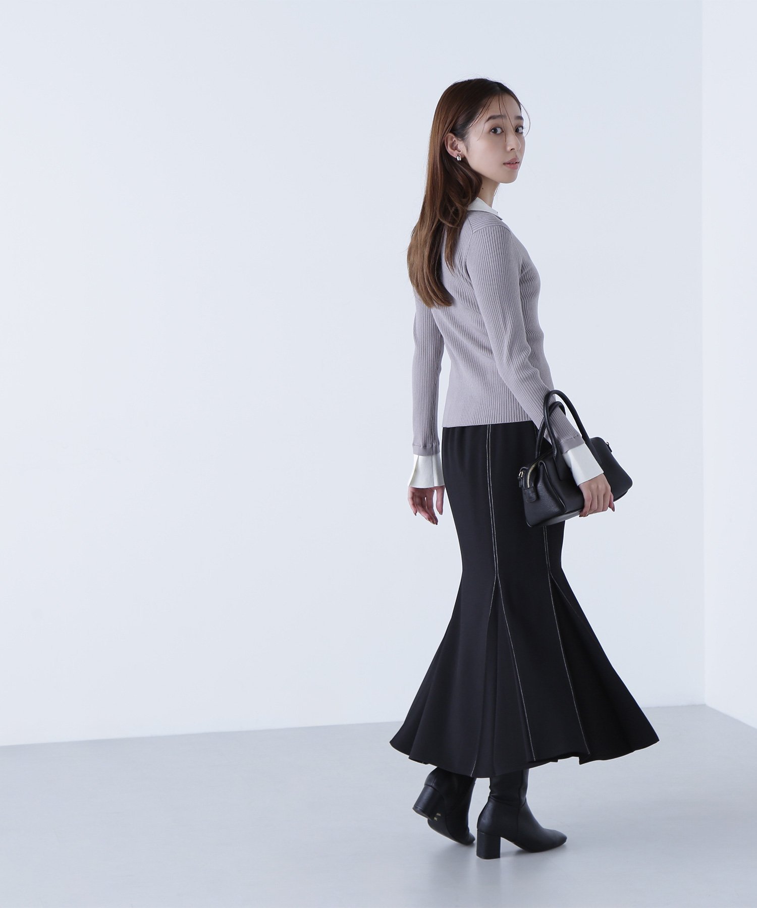 【ナチュラル ビューティー ベーシック/NATURAL BEAUTY BASIC】のステッチタックマーメイドスカート インテリア・キッズ・メンズ・レディースファッション・服の通販 founy(ファニー) 　ファッション　Fashion　レディースファッション　Fashion for Women　スカート　Skirts　ツイル　Twist, Twisted Detail　マーメイド　Mermaid, Fishtail Silhouette　クロ2|ID: prp329100004821203 ipo3291000000035037665