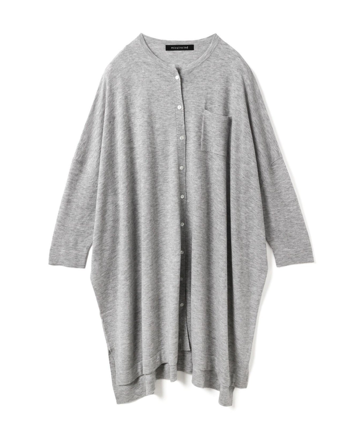 【マーコート/MARcourt】のmizuiro ind ハイゲージスタンドカラーワンピース インテリア・キッズ・メンズ・レディースファッション・服の通販 founy(ファニー) 　ファッション　Fashion　レディースファッション　Fashion for Women　ワンピース　Dresses　シンプル　Simple, Minimal　スタンド　Stand Collar, Upright Stand　スリット　Slit, Slit Detail　フロント　Front, Front Design　ベーシック　Basic, Essential　ポケット　Pocket, Pocket Detail　人気　Popular, Best Seller　今季　This Season, Current Season　再入荷　Restock / Back in Stock　長袖　Long Sleeve, Full Sleeve　オートミール|ID: prp329100004821207 ipo3291000000035037684