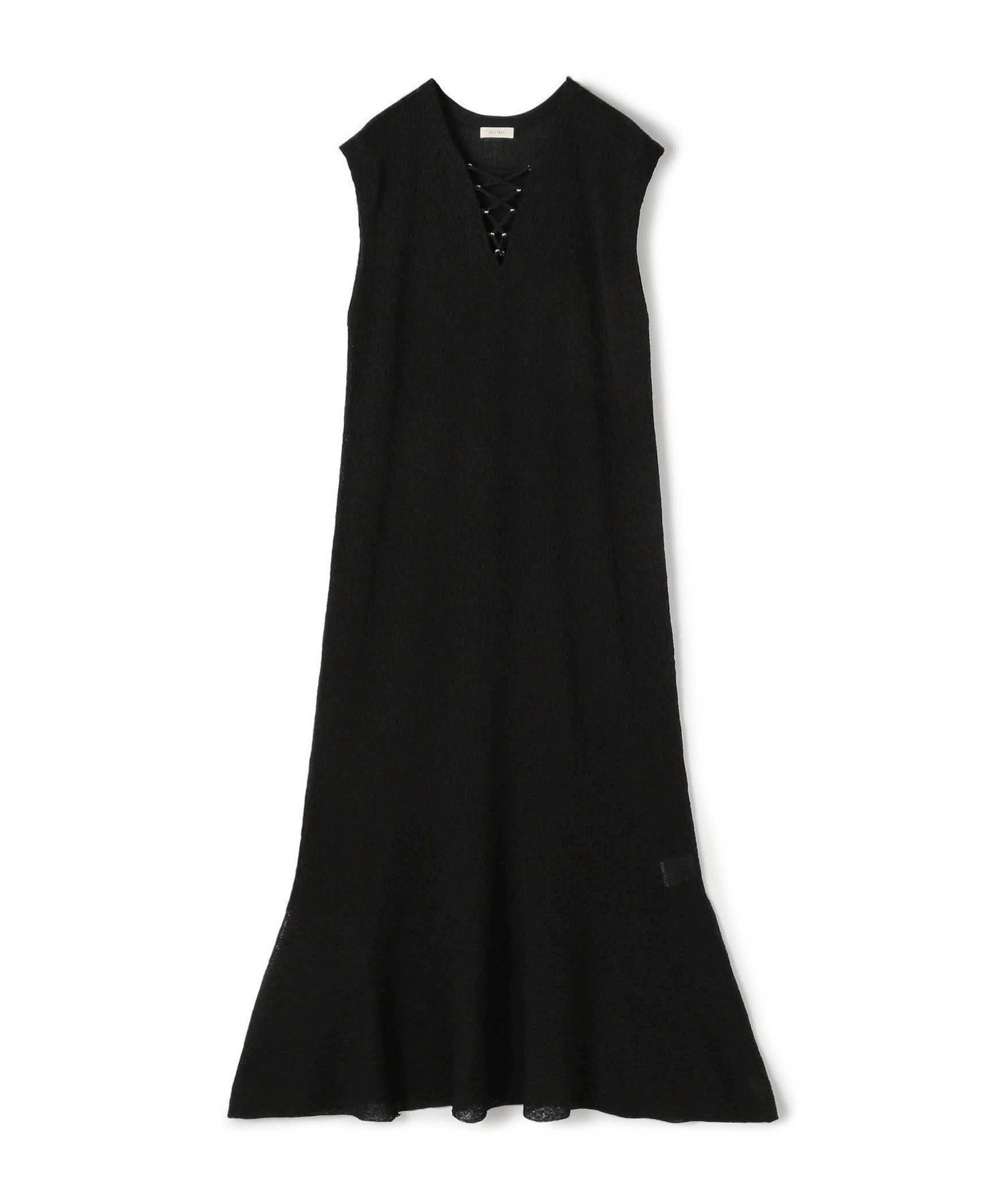 【トゥモローランド/TOMORROWLAND】のクレープニット フレアワンピース インテリア・キッズ・メンズ・レディースファッション・服の通販 founy(ファニー) 　ファッション　Fashion　レディースファッション　Fashion for Women　ワンピース　Dresses　アクセサリー　Fashion Accessories　吸水　Absorbent, Quick-Dry　スパンコール　Sequins, Sequin Embellishment　スリット　Slit, Slit Detail　フレア　Flare, Flared　ペーパー　Paper, Kraft Paper　レース　Lace, Lace Fabric　おすすめ　Recommended / Our Picks　夏　Summer　19 ブラック|ID: prp329100004821208 ipo3291000000035037702