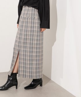 【エヌ ナチュラルビューティーベーシック/N.Natural Beauty basic】のハイウエストチェックナロースカート《ブラウン系 LUMINE・LUCUA・official site限定》 人気、トレンドファッション・服の通販 founy(ファニー) ファッション Fashion レディースファッション Fashion for Women スカート Skirts ストレート Straight, Straight Cut スリット Slit, Slit Detail チェック Check, Plaid, Tartan フロント Front, Front Design 冬 Winter / This Winter 秋 Autumn |ID:prp329100004821226