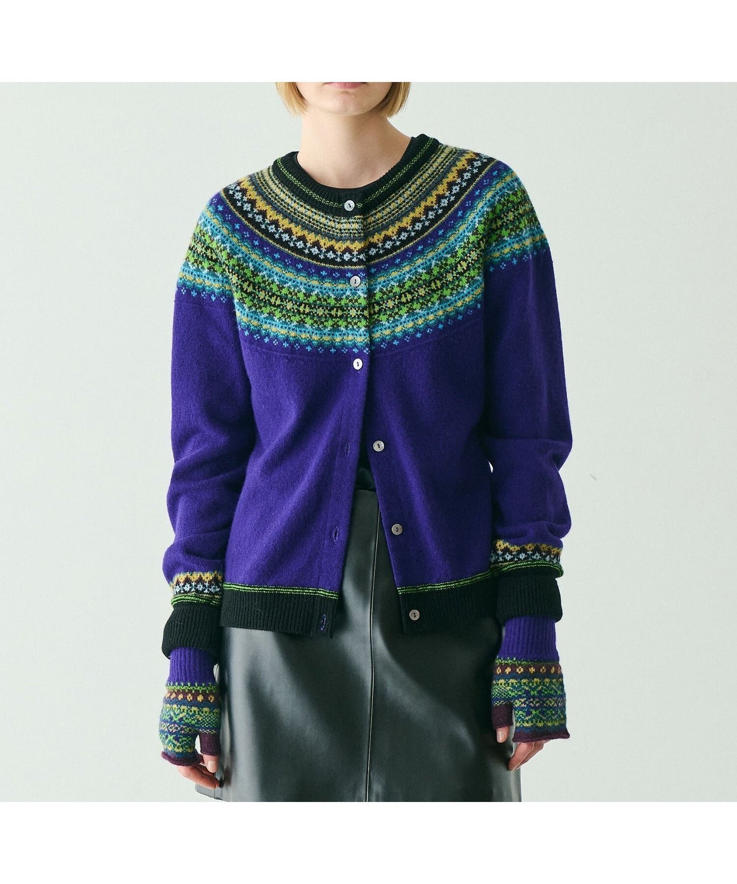 【ビショップ/Bshop】のウール ショートカーディガン WOMEN インテリア・キッズ・メンズ・レディースファッション・服の通販 founy(ファニー) 　ファッション　Fashion　レディースファッション　Fashion for Women　トップス・カットソー　Cut & Sew Tops　カーディガン・羽織り　Layered Style Cardigans　カラフル　Colorful Design　カーディガン　Cardigan, Knitwear　ショート　Short, Short Length　ツイード　Twill, Twill Weave　パターン　Pattern, Design Print　ベーシック　Basic, Essential　ミックス　Mix, Mixed Style　モダン　Modern, Contemporary　BLUE系1|ID: prp329100004821228 ipo3291000000035037969